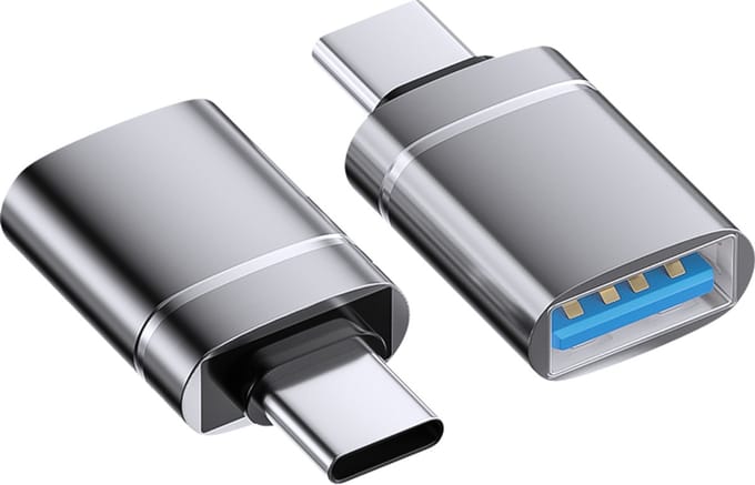 Nereb - USB C naar USB A Adapter - USB C naar USB Adapter - USB C naar USB A Converter met USB A Female Poort