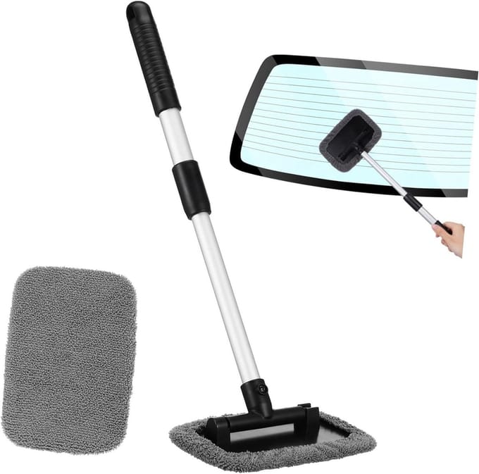Ruitenreiniger - Voorruitborstel - Auto Wassen - Uitschuifbare Handgreep - 43 cm - Zwart