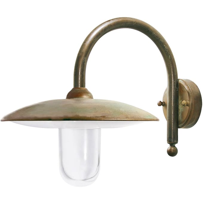 Moretti Luce Casale buitenwandlamp, diepte 42cm, brons antiek