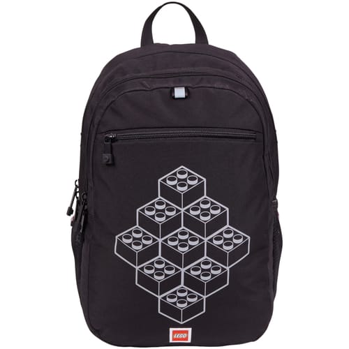 LEGO Bricks Extended Backpack, voor een jongen, Zwart, Rugzak, maat: One size