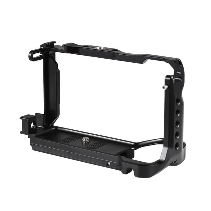 Andoer Camera Cage Aluminiumlegering Camera Video Cage met Magnetische Sleuf Koude Schoenbevestiging Arca zwart