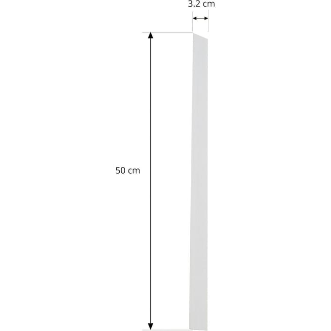 Lindby afdekhoes Linaro, wit, 1-fase railsysteem, 50 cm
