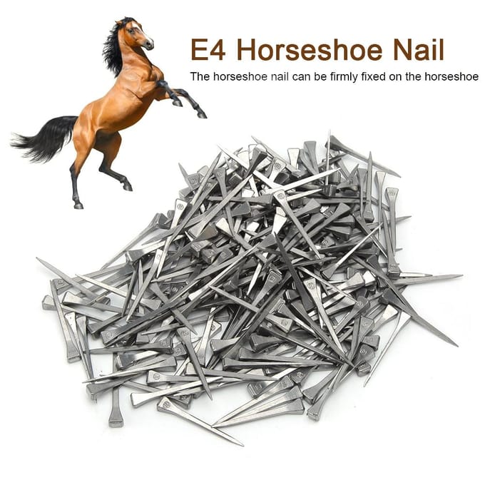 250 stuks/doos Laag koolstofstaal E4 Hoefnagel Paardengereedschap Uitrusting Accessoires black