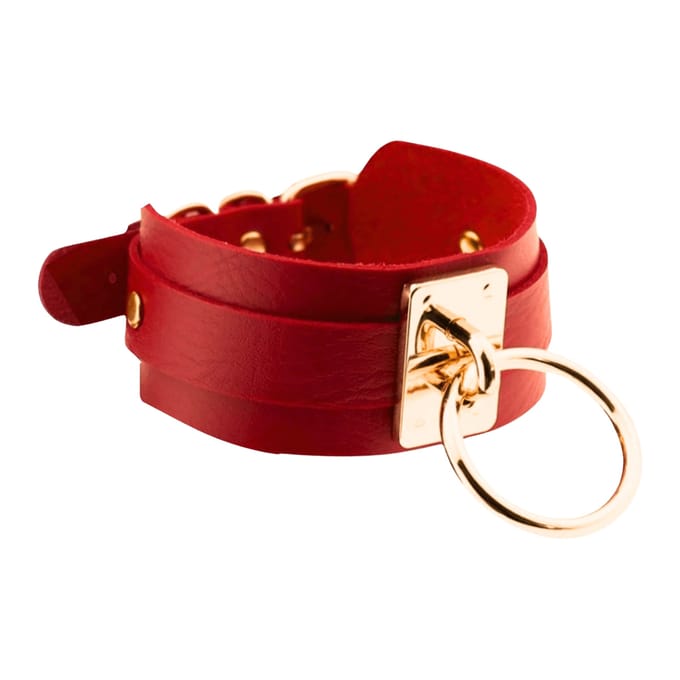 Kinky Diva – Burgundy Collar met O ring