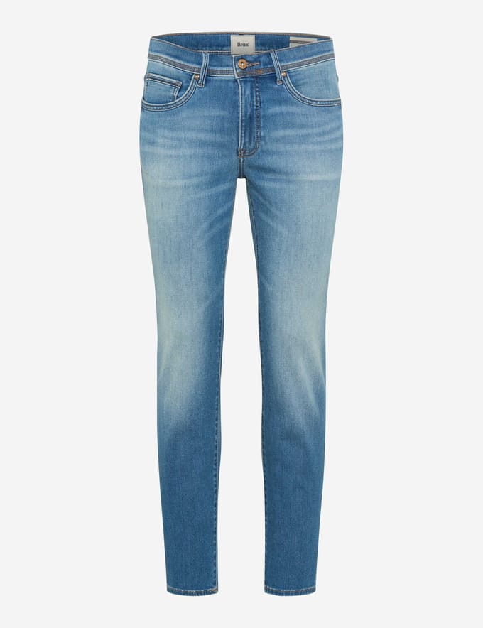 Brax Heren Jeans  Style CHRIS SKY BLUE USED, denim lichtblauw, maat 40/36