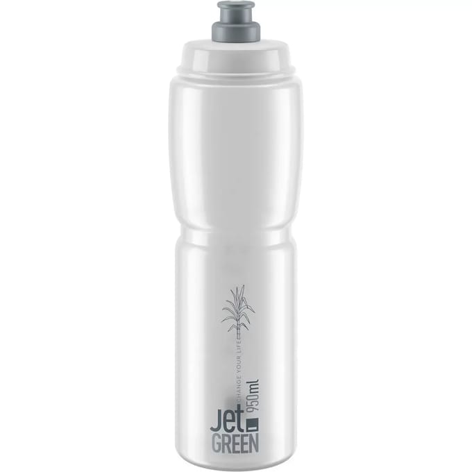 Elite Bottle Jet Green Dark Green, White Logo 950ml