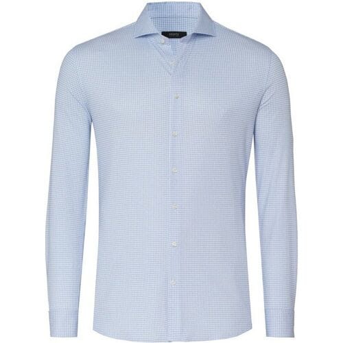 Desoto Luxury Overhemd Allover Mini Houndstooth Pattern Licht Blauw / male