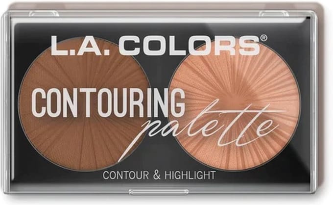 L.A. Colors - Contour & Highlight - Contouring Palette - CBCP268 - Light Medium - 2 kleuren - 8 g