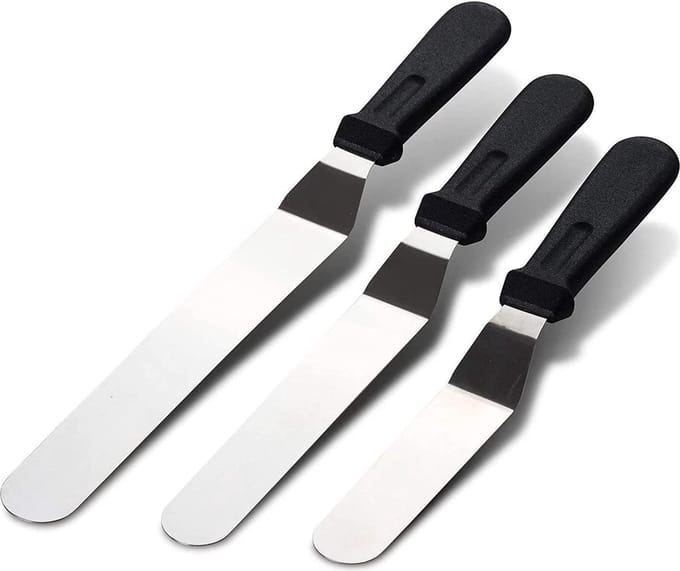 Jumada's - Paletmes - Glaceermes - Set van 3 - Gebogen Spatel