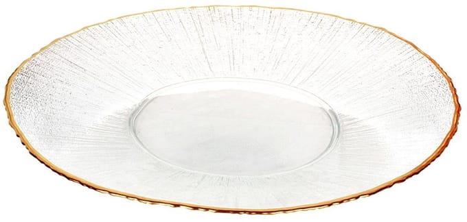 Vilde - Glazen Dinerbord - 28 cm - Goud - Elegant Design
