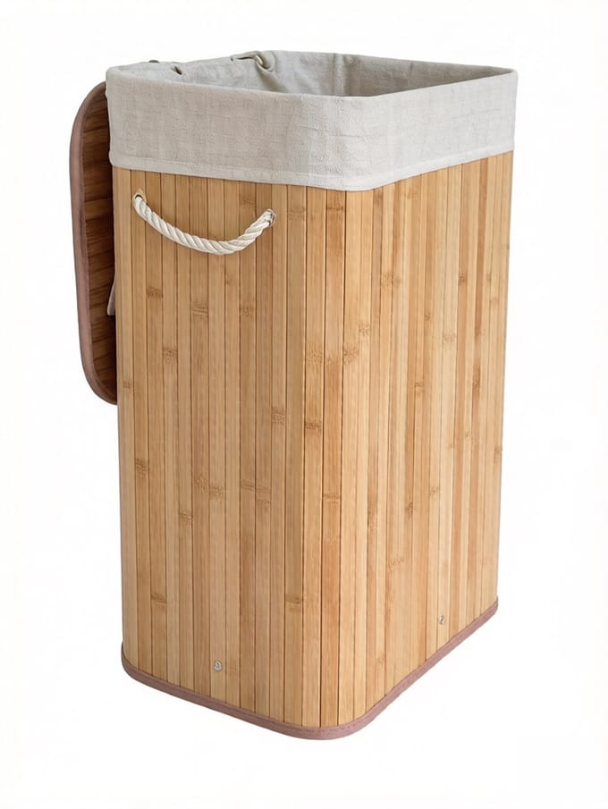Hoppa! - Wasmand - Wit - Bamboe