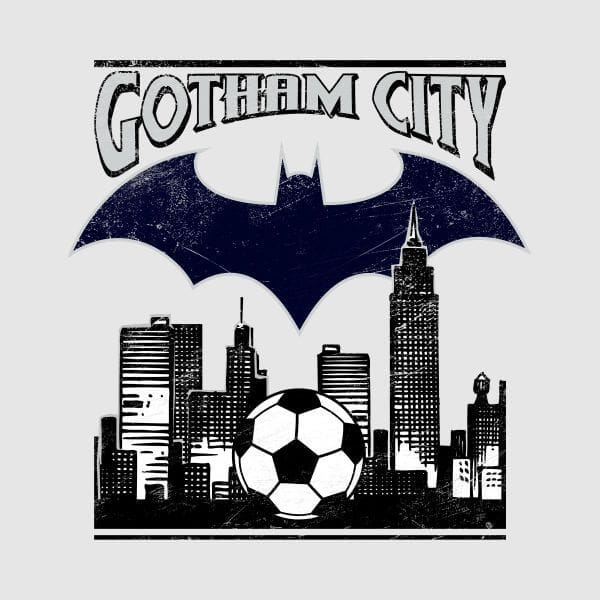 DC Comics Batman Football Gotham City Dames T-shirt - Grijs - S