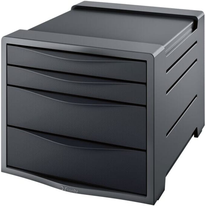Schubladenelement Esselte Vivida 4 Schubladen schwarz