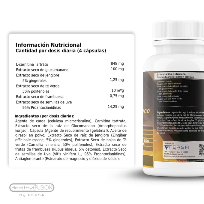 Healthy Fusion TermoXtreme | Pastillas para adelgazar rápido | Quemagrasas | 90 cápsulas