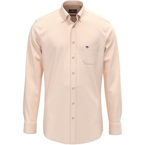 Fynch-Hatton Overhemd Solid Color Premium Washed Oxford Button-Down Tangerine / male