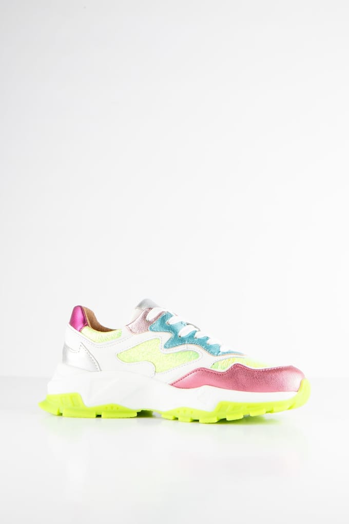 DWRS label Chester Sneaker Green Neon / Pink Größe: 39 | Trainers Outlet | Damen | Grün