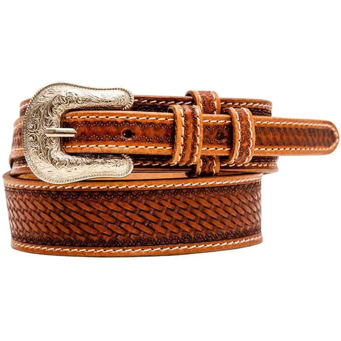 Leren riem voor vrouwen Myra Bag Vandal Hand-Tooled