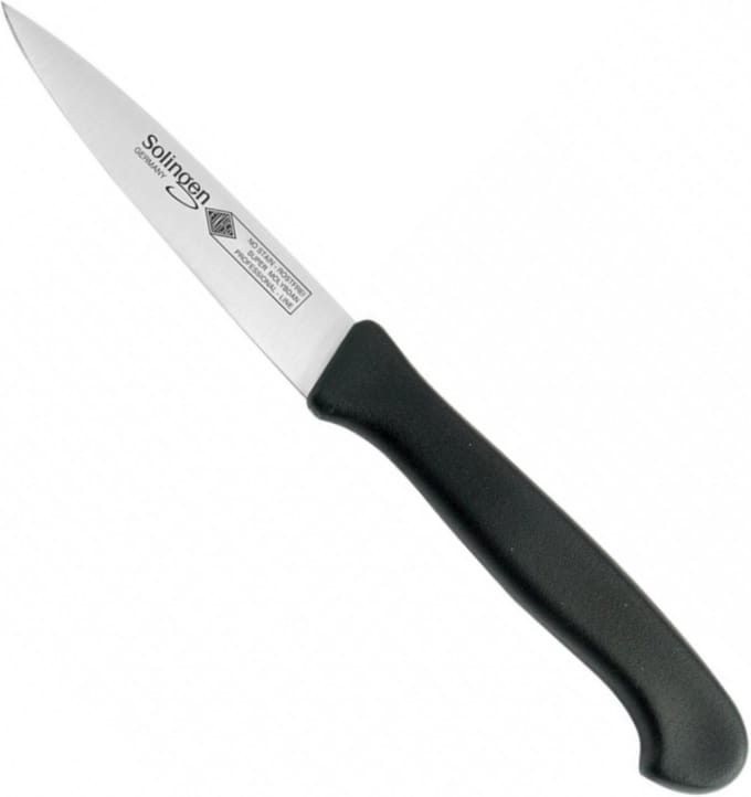 Eikaso Solingen Officemes met Spits Lemmet 8 cm – Glad – RVS – Zwart Heft