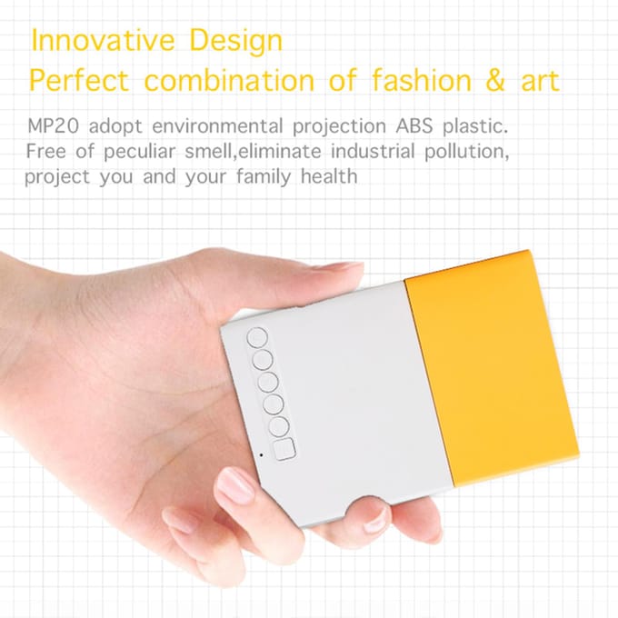 Mini LED Projector Ondersteunt 720P / 1080P Draagbare Videoprojector met Ingebouwde Luidspreker & Afstandsbediening EU Plug
