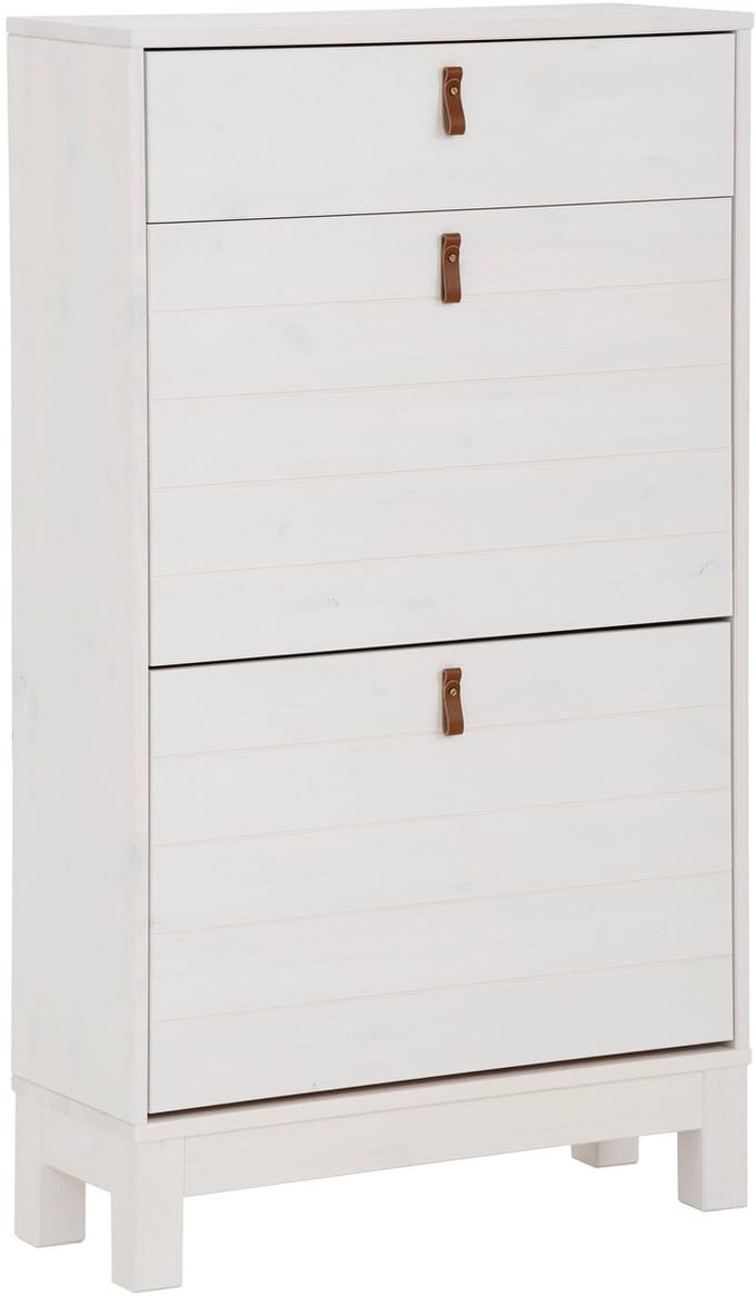 Ella-Schoenenkast - 2 Kleppen 1 Lade - Wit Grenen