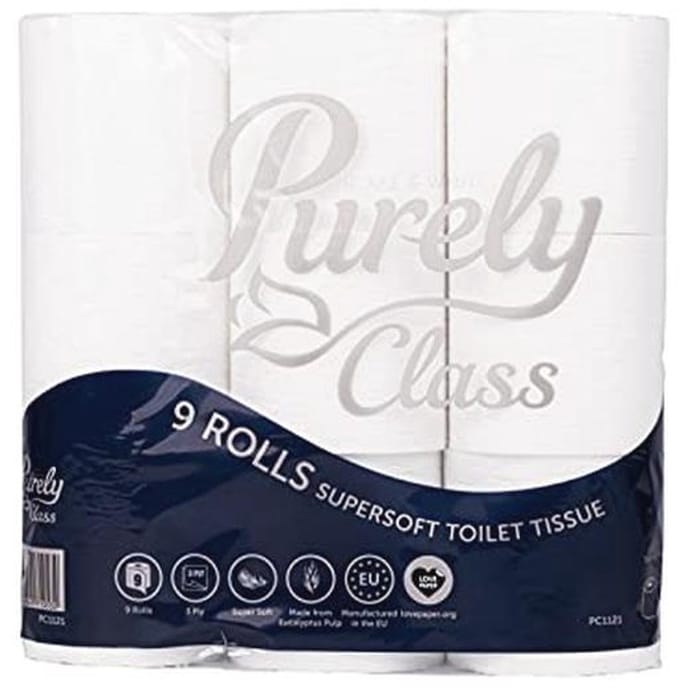 Supersoft Toiletpapier 3-Lagen Pakket van 9 Rollen