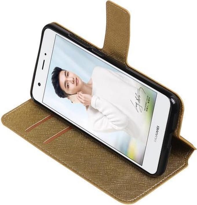 BestCases.nl Goud Huawei Nova Plus TPU wallet case booktype hoesje HM Book
