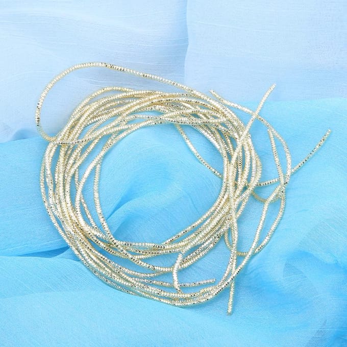 Borduurgaren Koperdraad Naaisteken Glans 1,5 mm Dia. Handleiding DIY StringGolden goud