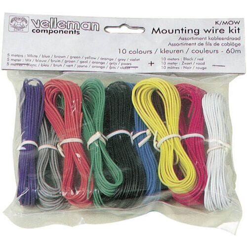 Velleman Set montagekabels - 10 kleuren - 60m - meeraderig
