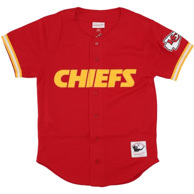 Heren Nfl On The Clock Mesh Button Front Kanchi Scarlet Button-jas