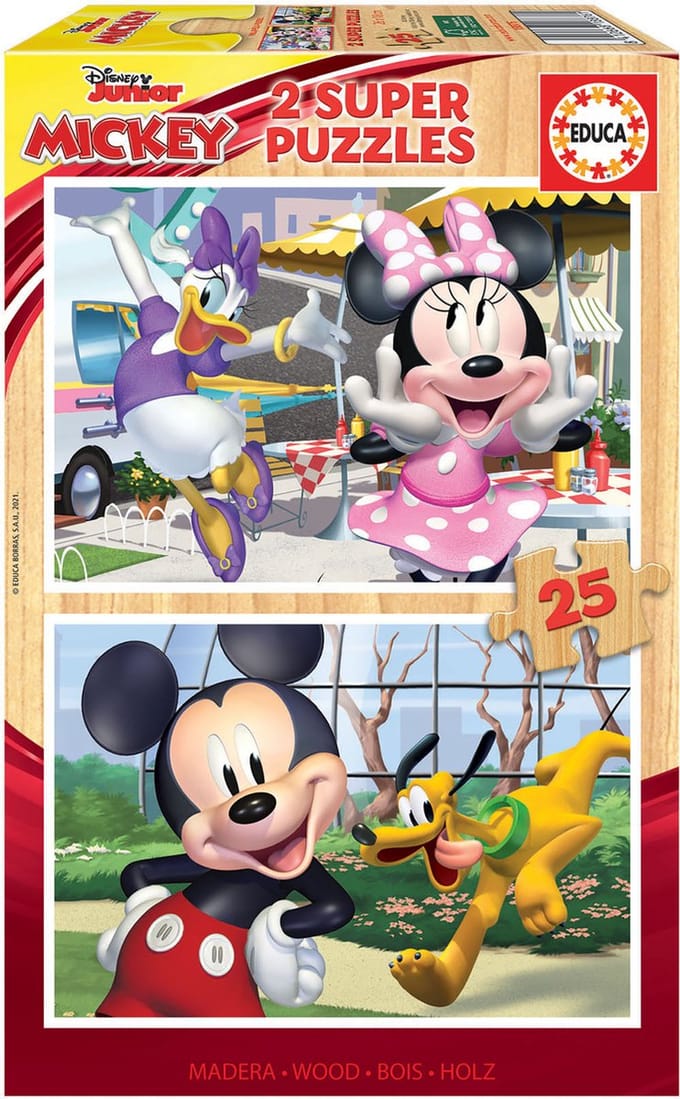 EDUCA - puzzel - 2 x 25 stuks - Mickey & Friends