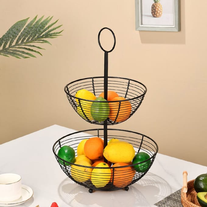 Elitehoff Serie - Stalen Fruitmand - 30 cm - Elegant Ontwerp