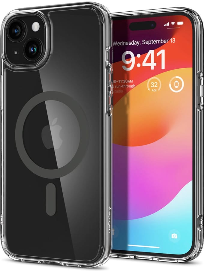 Spigen Ultra Hybrid MagSafe Apple iPhone 15 Hoesje Graphite