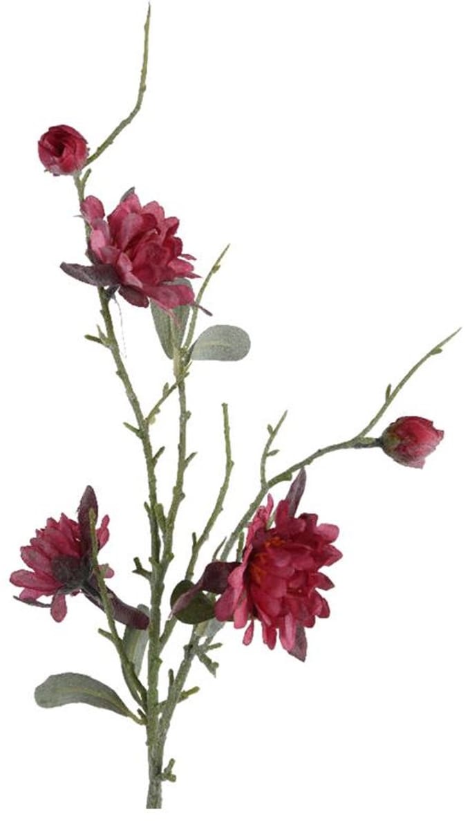 Kunstbloem Dahlia h75cm roze glitter
