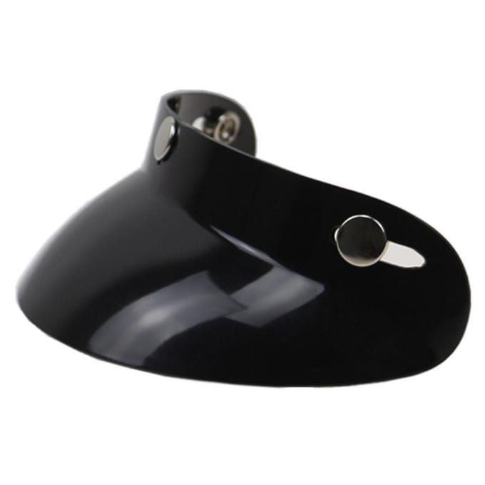 Universele zwarte 3-snap motorhelm pieklens open zonnescherm vizierscherm white