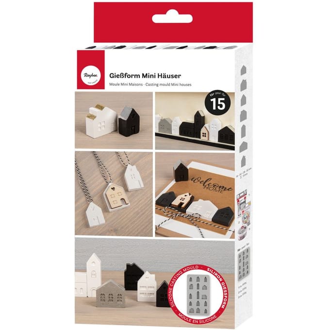 Siliconen gietvorm "Mini-huisjes"