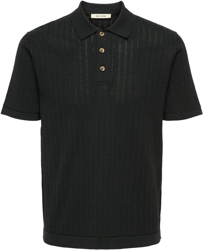 ONLY&SONS - ONSMOON REG 12 SS POLO KNIT NOOS - Heren - Polo's