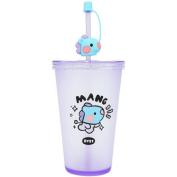 Verre à glace BT21 Minini avec paille white