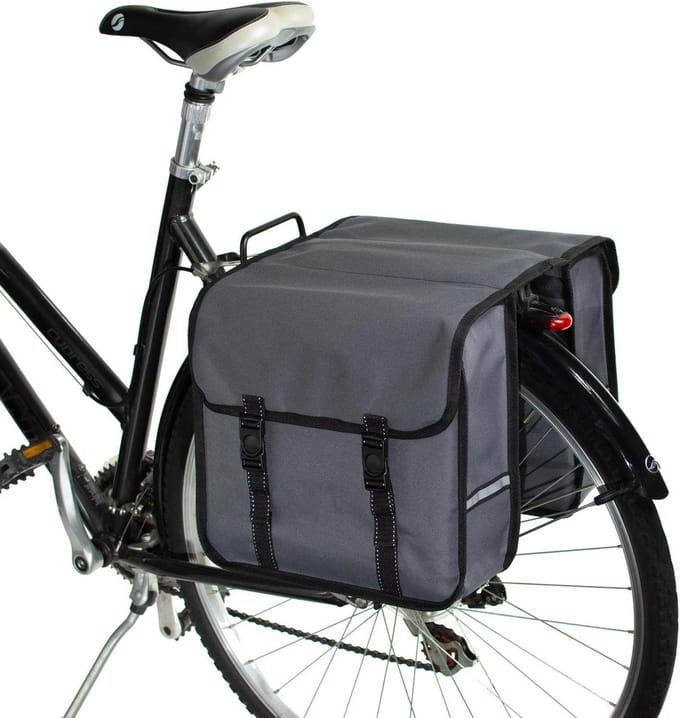 Candala Classic - Dubbele Fietstassen Voor Achterfietsdragers (Grijs)
