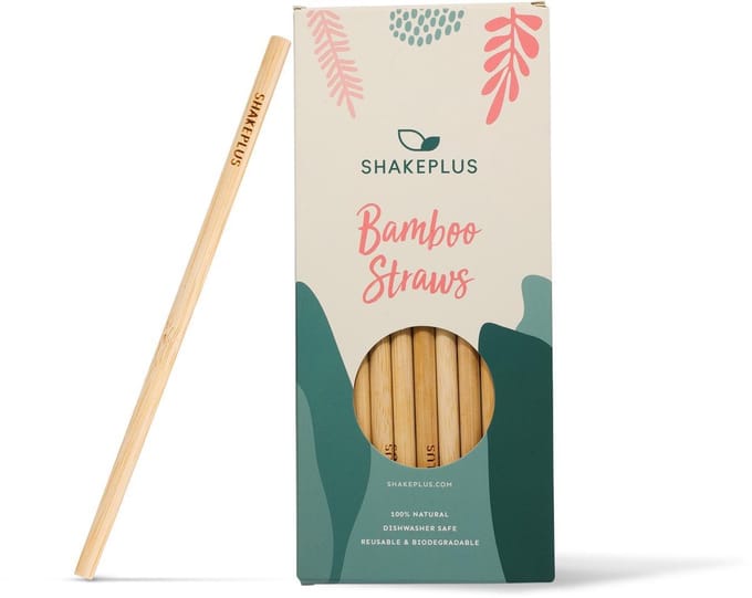 Shakeplus Bamboe Rietjes - Set van 10 Stuks - Duurzaam - Vaatwasserbestendig