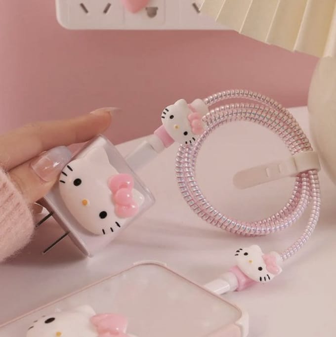 iPhone kabel beschermer - Oplader beschermer - Hello Kitty - Bescherm - Iphone kabel bescherming