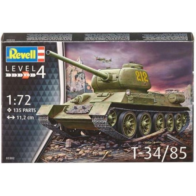Revell Modelbouwpakket Militaire voertuigen - 03302 T-34/85 Tank Plastic - 1:72 - Modelbouw