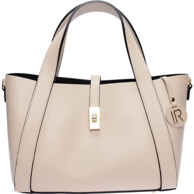 Isabella Rhea Beige Rundleer Tas