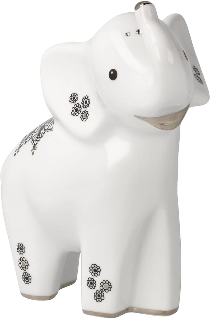 Goebel - Elephant | Decoratief beeld Roho | Porselein - 16cm - olifant - met kristal