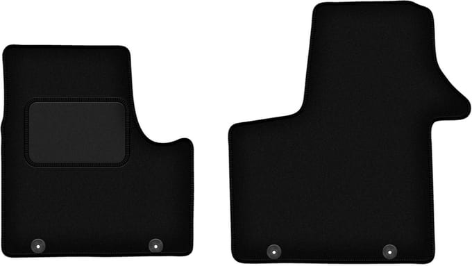Zwarte veloursmatten voor: Renault Trafic III bestelbus (2014-)