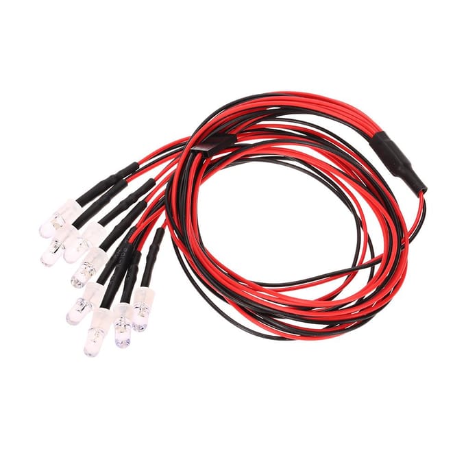 Kit De 8 LED's 2 Blanc 2 Rouge 4 Jaune voor 1/10 1/8 Traxxas Redcat RC Auto ! veelkleurig
