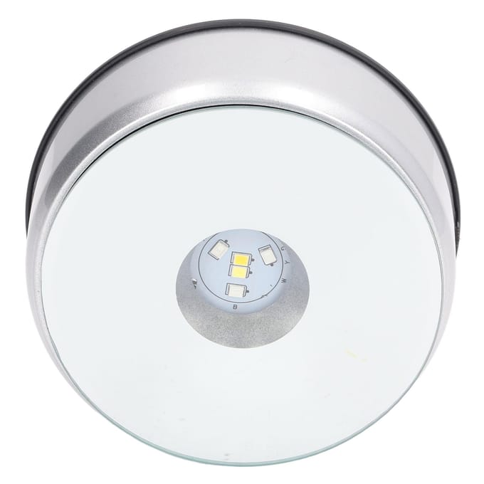 Support d'affichage rotatif à 360 degrés avec lumières LED rotatives 80 secondes par tour Base d'affichage LED de chargement USB white