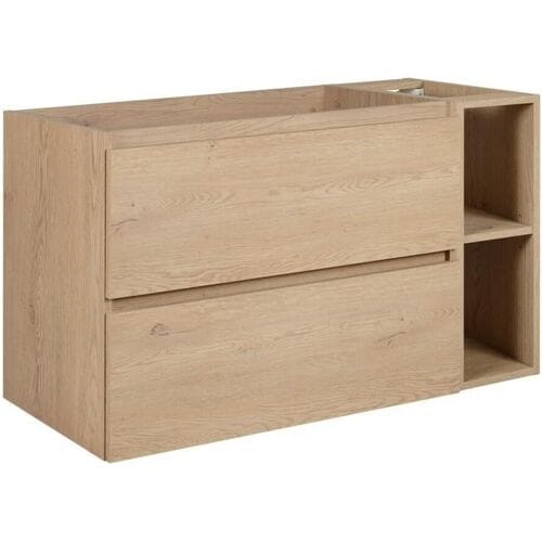 Badkamermeubel 100 cm + TOP, Kleur: Licht eiken, 100 x 60,7 x 46 cm
