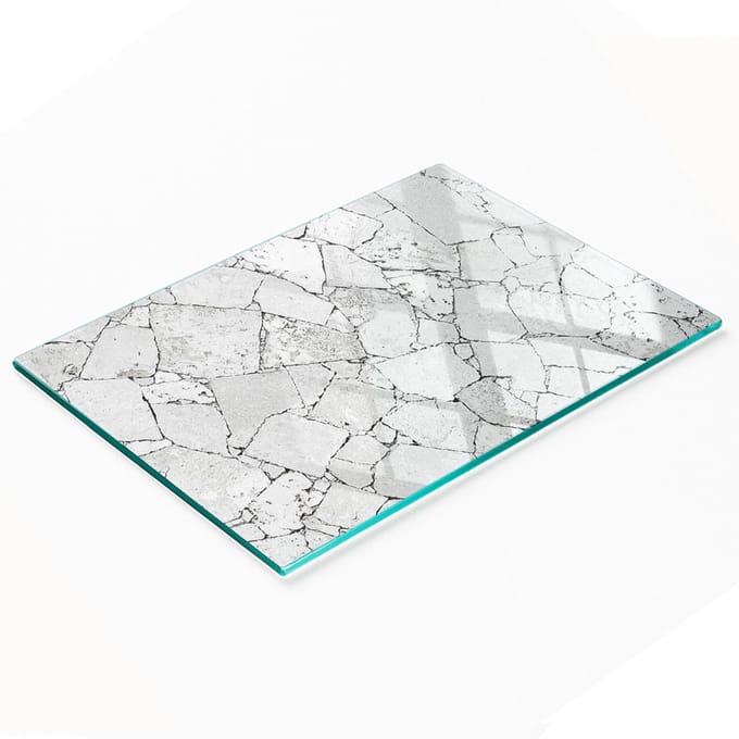 Multifunctionele decoratieve keukenplank van gehard steen, 80x52 cm