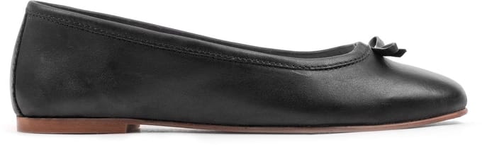 Omnio essential ballerina's zwart leer