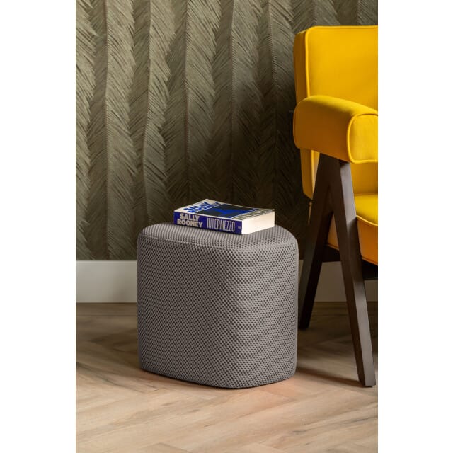 Leitmotiv - Poef Retro Mesh Triangle - Grijs - 36x36x36 cm